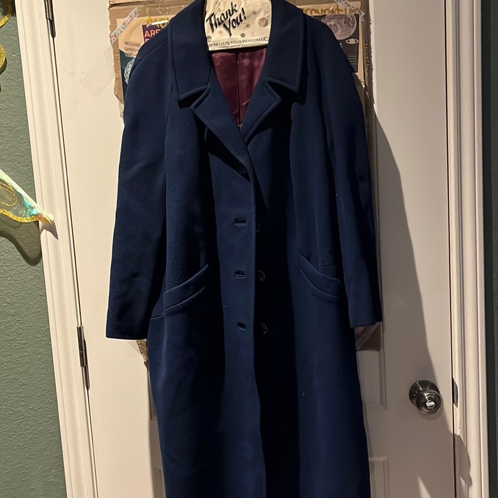 Blue ladies trench coat